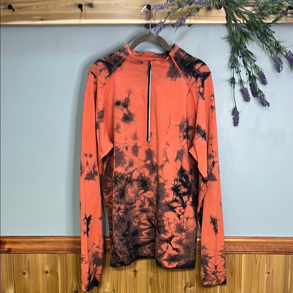 LuLulemon Mens Tie-Dye Long Sleeve 3/4 Zip